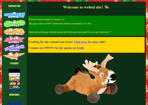 Old build of the website via wayback machine