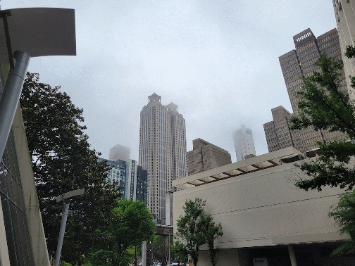 Foggy buildings